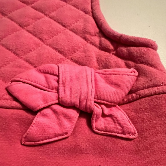Lilly Pulitzer Baby Dress quilted Pink Size 12/18 months bow with back zipper - Picture 6 of 7